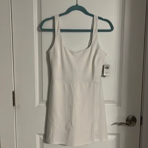Abercrombie & Fitch wide strap white mini traveler dress